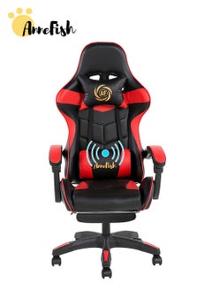 AnneFish Video Gaming Chair High Back Racing Ergonomic Computer With Neck and Lumbar Support Massage  Swivel Desk Office Chair Retractable Footrest for Gamers  - Image 3