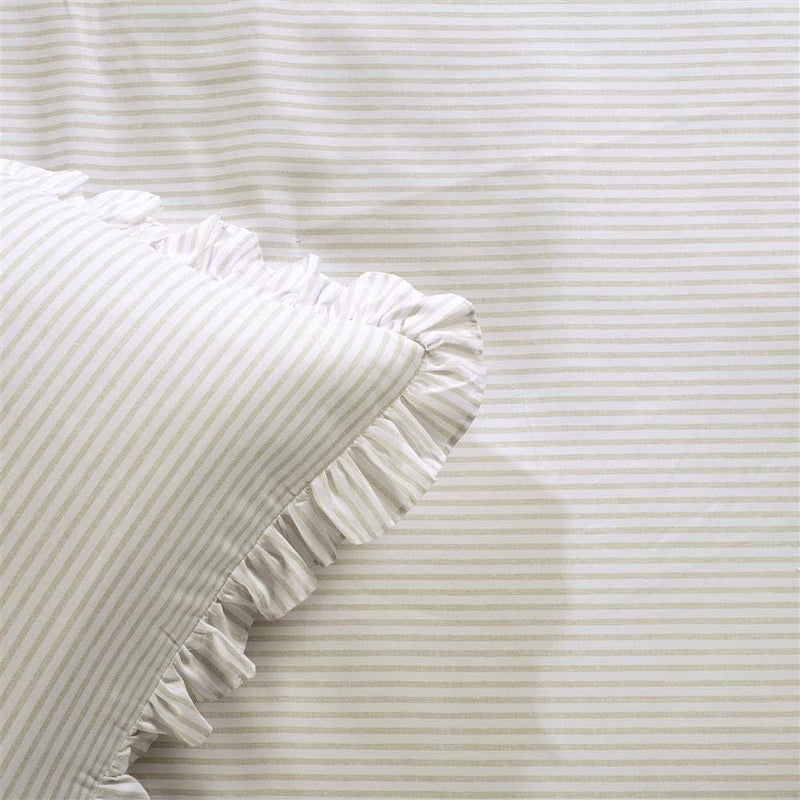 Lush Decor Trendy widespread design Wheat Ticking Stripe Bedspread Shabby Chic Farmhouse Style Lightweight 3 Piece Set Full Wear resistant upgraded material - Image 5