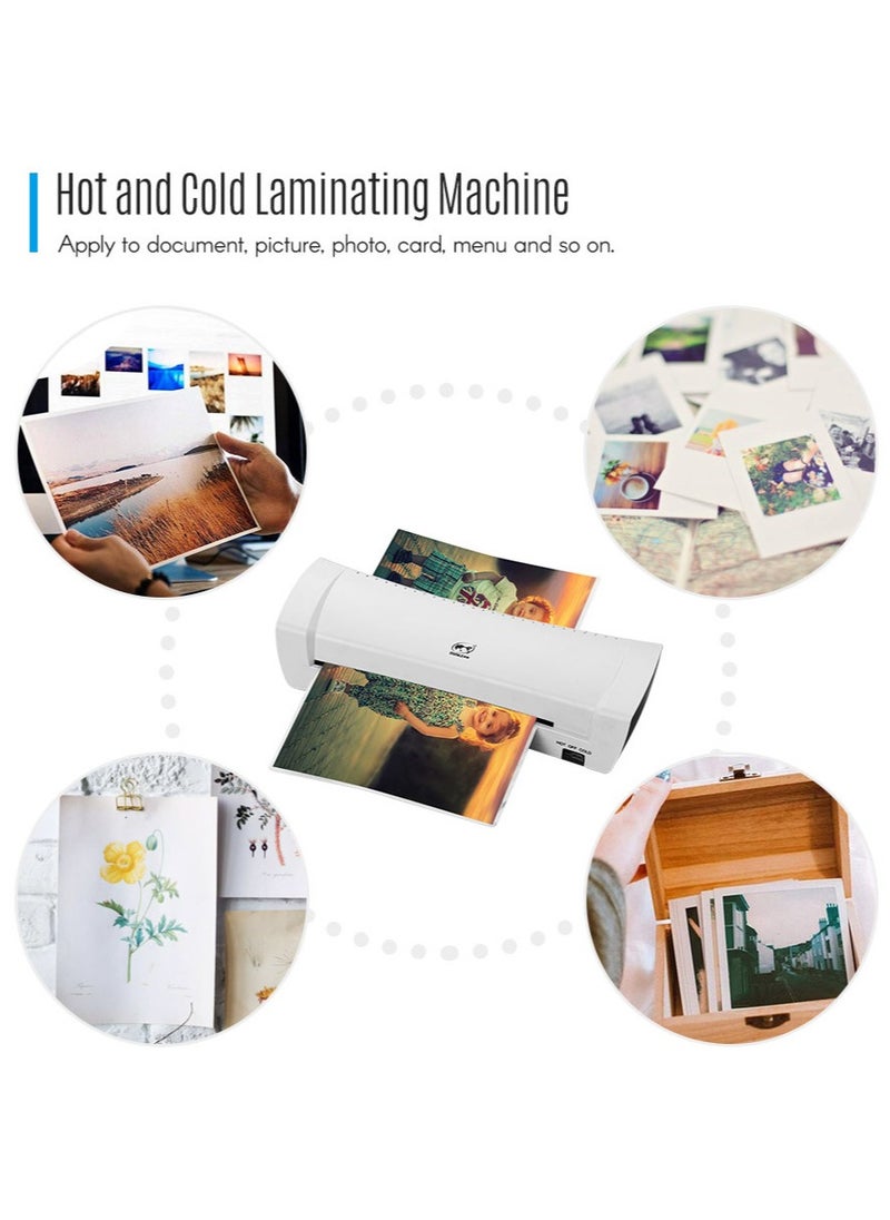 OSMILE - SL200 Laminator Machine Hot and Cold Laminating Machine Two Rollers A4 Size for Document Photo Picture Credit Card Home School Office Electronics Supplies - Image 1