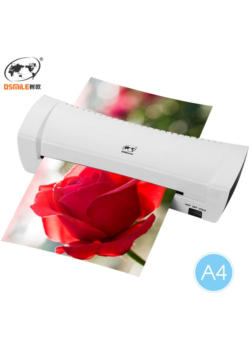 OSMILE - SL200 Laminator Machine Hot and Cold Laminating Machine Two Rollers A4 Size for Document Photo Picture Credit Card Home School Office Electronics Supplies - Image 1