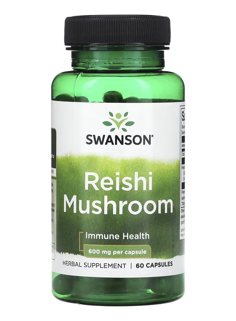 Swanson, Reishi Mushroom, 600 mg, 60 Capsules