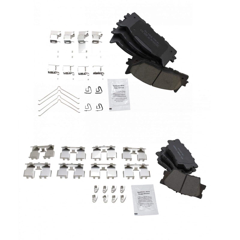 TRQ Front Rear Brake Pads Ceramic Compatible with 20132018 Lexus ES300h 20072018 ES350 20082018 Toyota Avalon 20072017 Camry