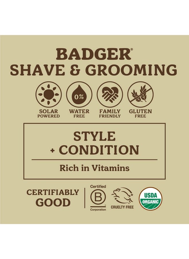 Badger - Organic Beard Balm - Leave-In Conditioner, Styling & Moisturizing Treatment For Facial Hair & Mustache, 2 Oz - Image 1