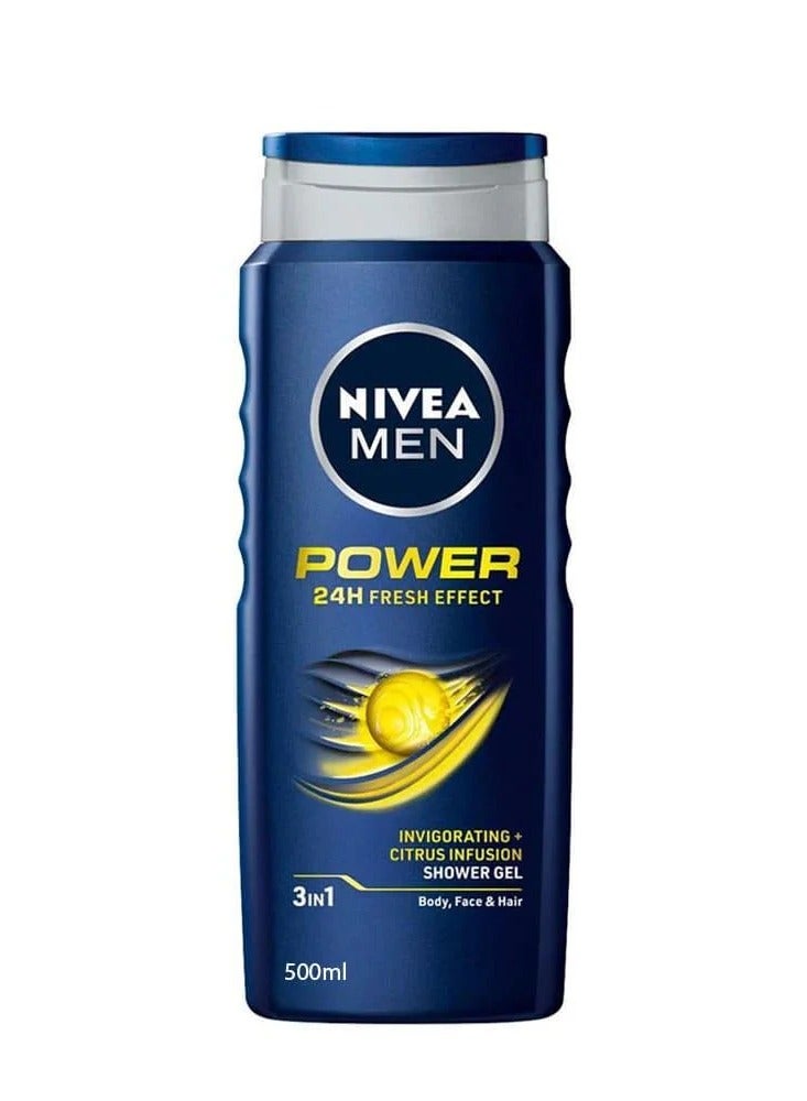 Nivea Man Shower Gel Power 24h Fresh Effect - 500ml - Image 1
