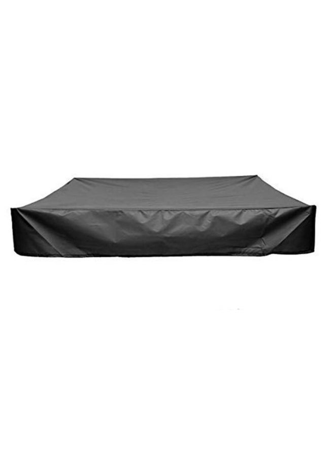 Generic Sandbox Cover, Square Protective Cover for Sand and Toys Away from Dust and Rain, Sandbox Canopy with Drawstring, Sandpit Pool Cover 120/150/180/200CM Black  - Image 1