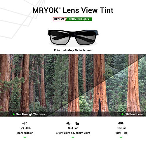 Mryok Polarized Replacement Lenses for Oakley Dispatch 2 OO9150 - Grey Photochromic - Image 5