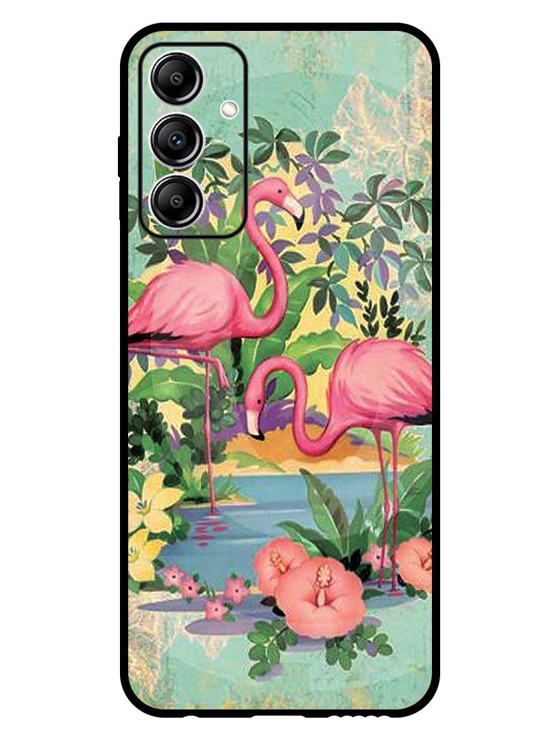 Protective Case Anti Scratch Shock Proof Bumper Cover For Samsung Galaxy A35 Pink Flamingoes