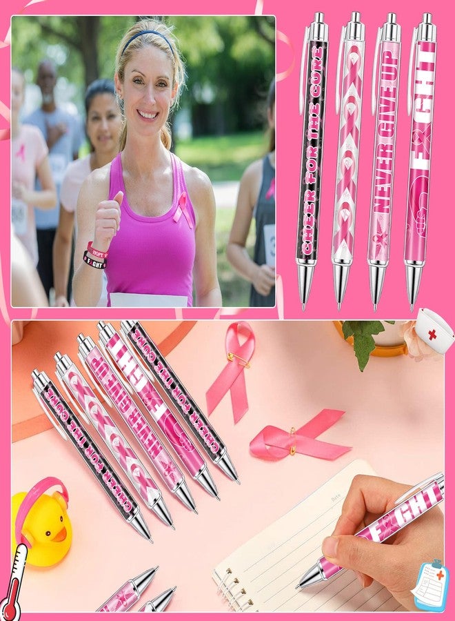 JMUQ 160Pcs Breast Cancer Awareness Gifts Set Include 40 Pink Ribbon Ballpoint Pens 40Breast Cancer Bracelets 40Pink Ribbon Pins for Survivor Campaign Women Charity Public Event - Image 4