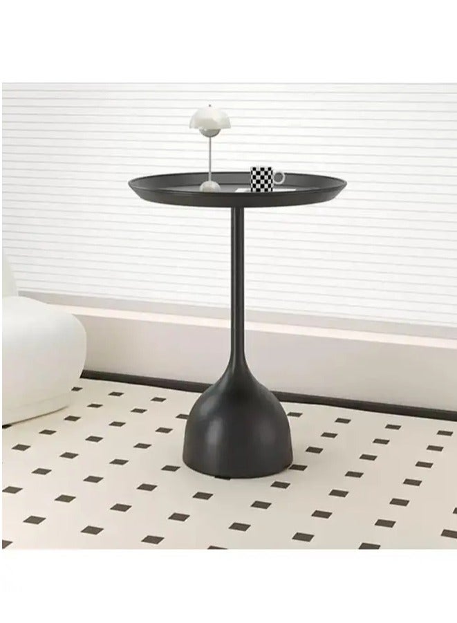 Snooe Coffee Table, Nordic Sofa Side Decorative Small Space Living Room Bedroom Patio, Vintage Metal End Table, Metal Iron Outdoor Round Table Weather Resistant Anti-Rust Outdoor - Image 4