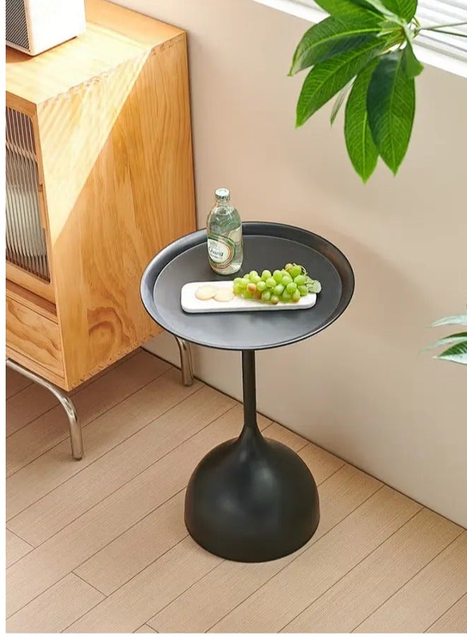 Snooe Coffee Table, Nordic Sofa Side Decorative Small Space Living Room Bedroom Patio, Vintage Metal End Table, Metal Iron Outdoor Round Table Weather Resistant Anti-Rust Outdoor - Image 5