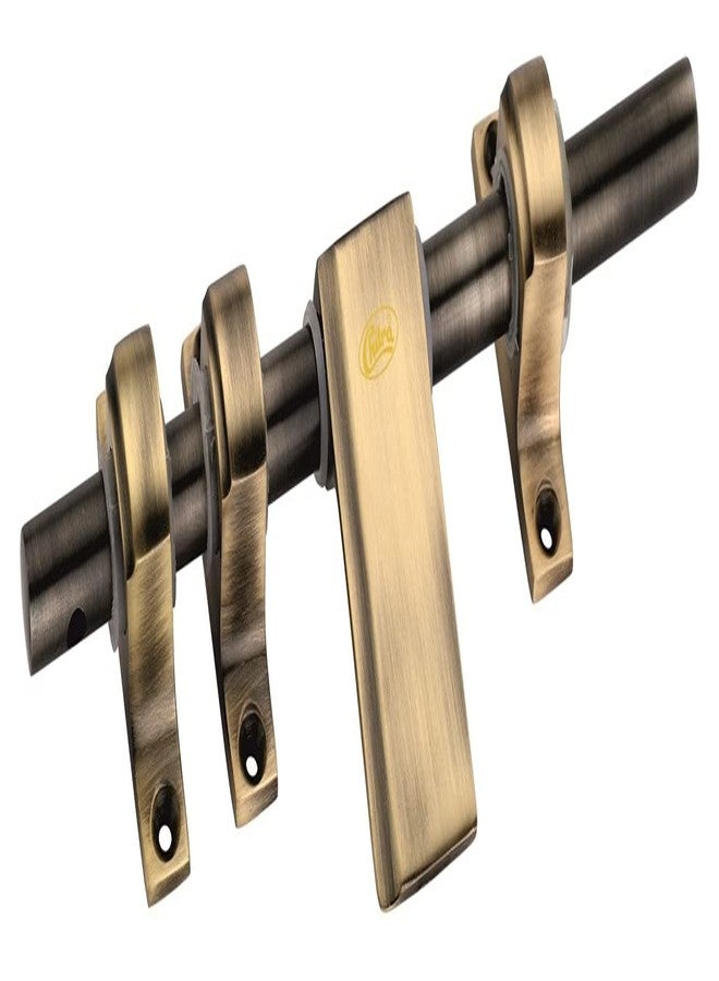 Chitra Altis Series Brass Heavy Double Door Fitting Accessories Full Set/Kit (1 Aldrop, 1 Latch, 4 Handles, 2 Tower Bolt and 2 Door Stopper) (12 Inch, Antique Brass Matt) - Image 3