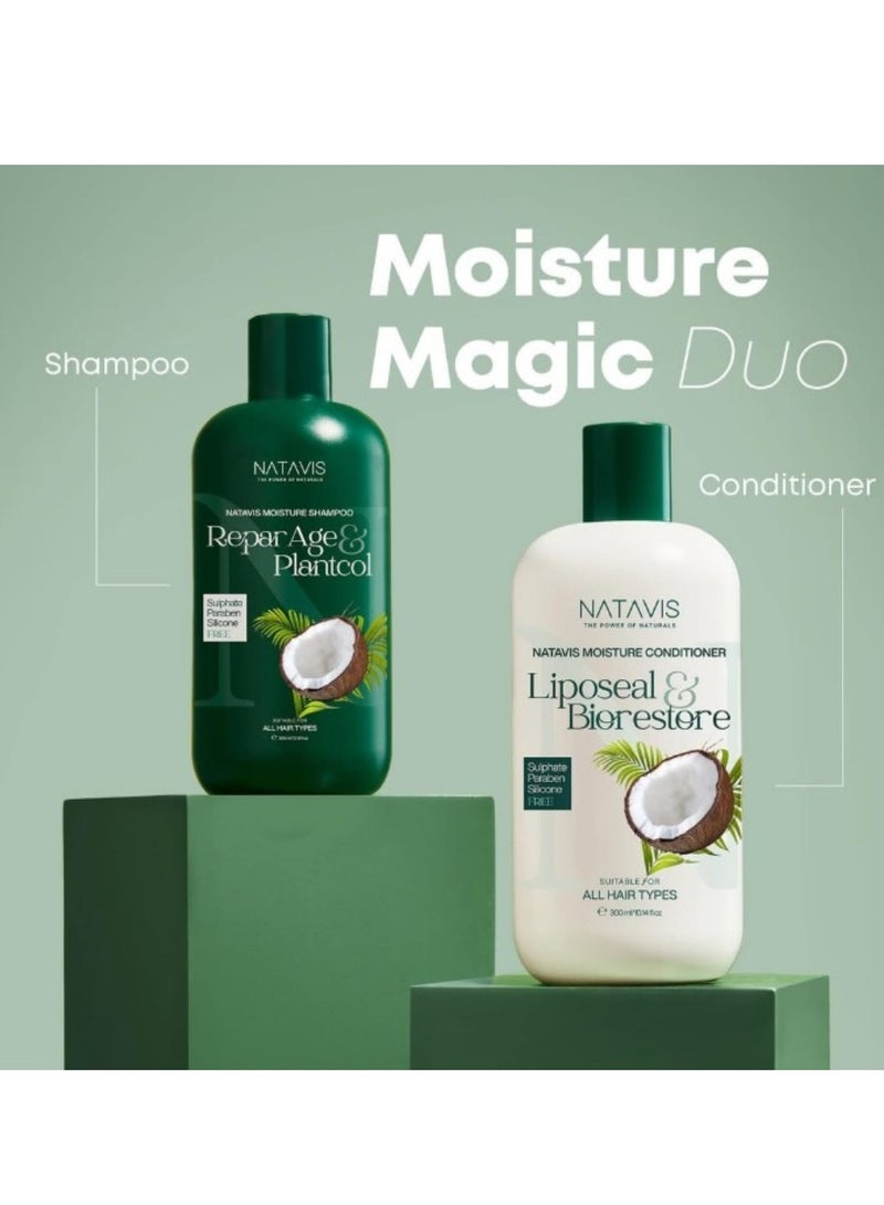 NATAVIS Moisture Shampoo 300 ML | Sulfate, Silicon and Paraben-FREE  - Image 3