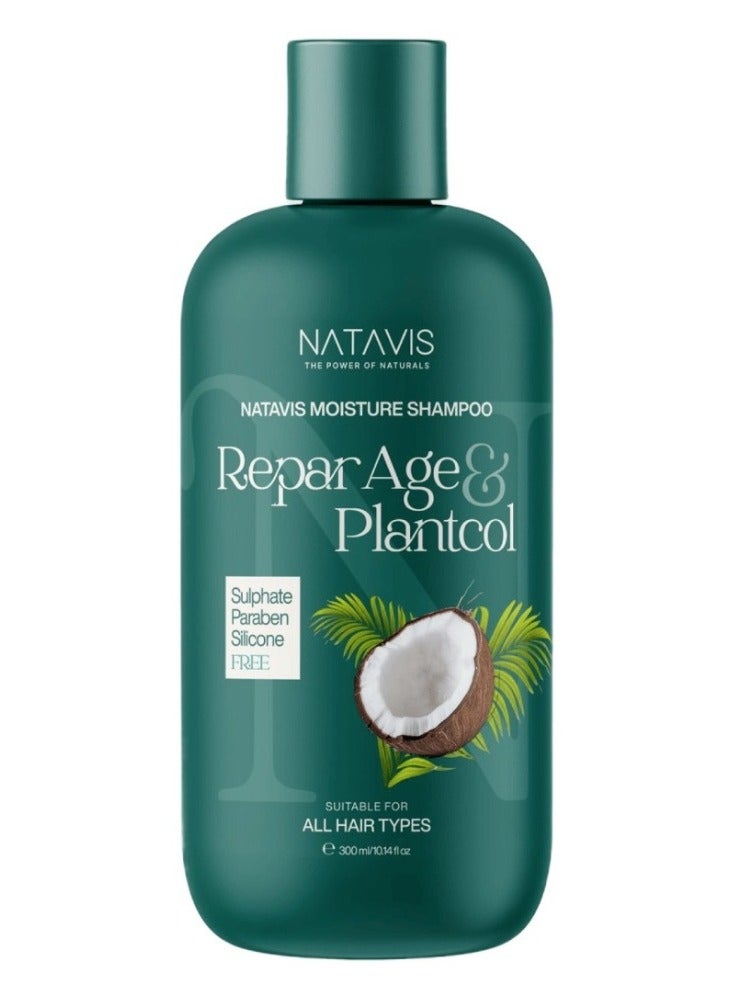 NATAVIS Moisture Shampoo 300 ML | Sulfate, Silicon and Paraben-FREE  - Image 1
