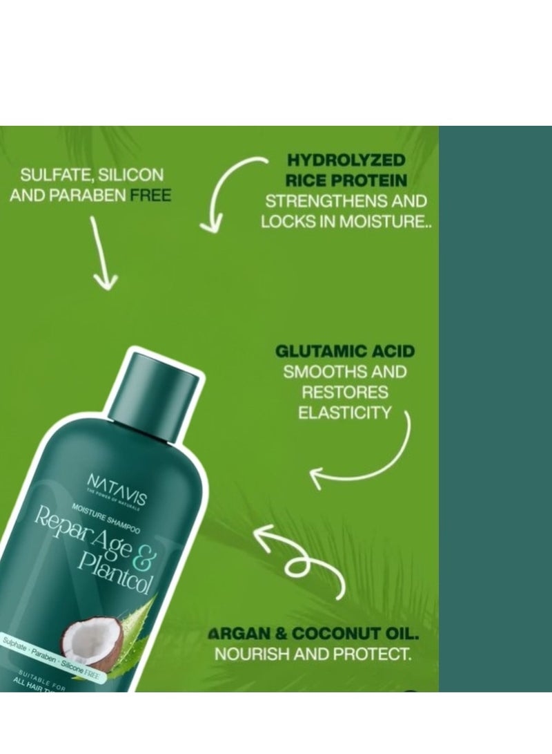 NATAVIS Moisture Shampoo 300 ML | Sulfate, Silicon and Paraben-FREE  - Image 2