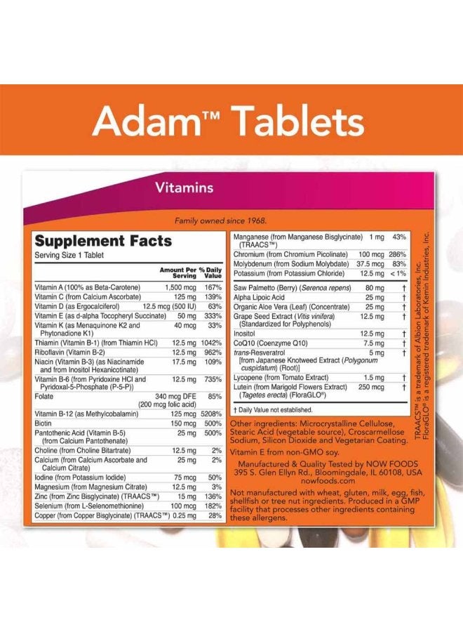 Now Adam Superior Men Pieces Multi Tablets 60 Pieces - Image 2