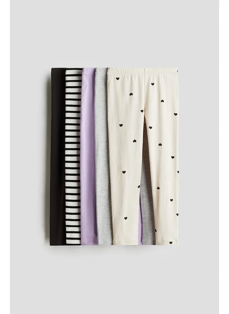 H&M 5-pack jersey leggings