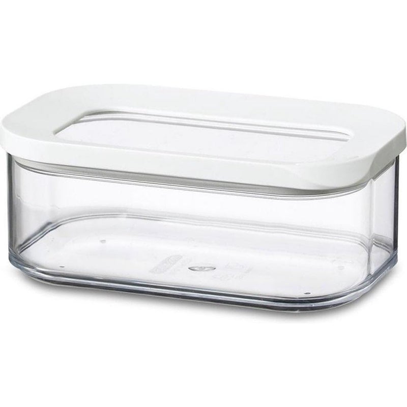 Mepal Modula Transparent Food Storage Container 15oz450ml Perfect for Dry Goods Dishwasher Safe White Framed Lid BPA Free Made in Holland