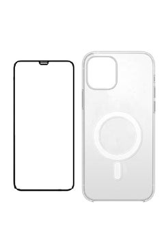 2in1 Screen Protector with Clear Magsafe Case for iPhone 11 Pro Max