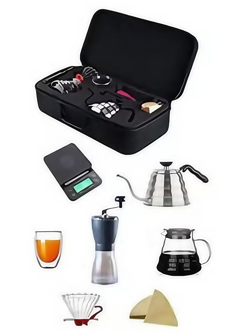 BLOOMING TIME V60 Drip Pot Coffee Machine Set With Travel Bag Black - Image 2