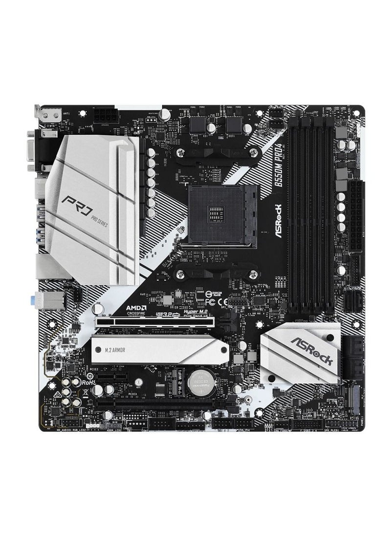 ASRock - ASRock B550M Pro4 AMD Motherboard 90-MXBDK0-A0UAYZ - Image 1