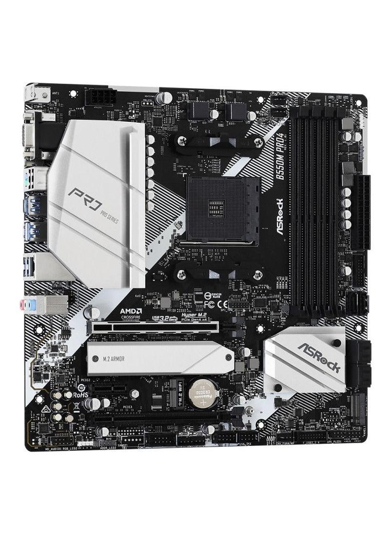 ASRock - ASRock B550M Pro4 AMD Motherboard 90-MXBDK0-A0UAYZ - Image 1