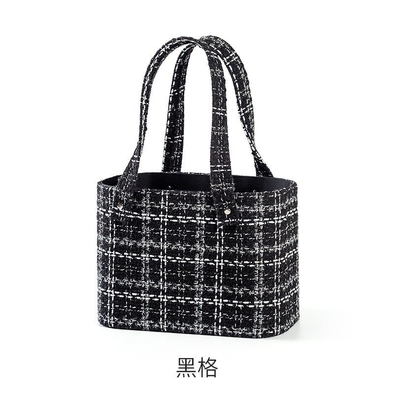 Xiaoxiang Style Flower Portable Flower Basket Mori Pastoral Style Wedding Gift Box Fabric Flower Box Picnic Basket - Image 1