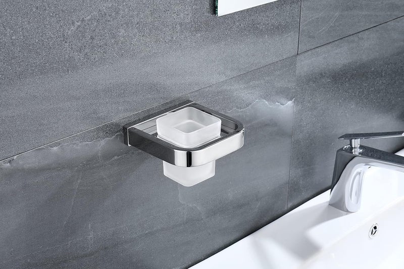 PERK Tumbler Holder Stainless Steel Grade - 304 in AXN Series Toothbrush Holder for Bathroom Bathroom Accessories (Chrome) - Image 4