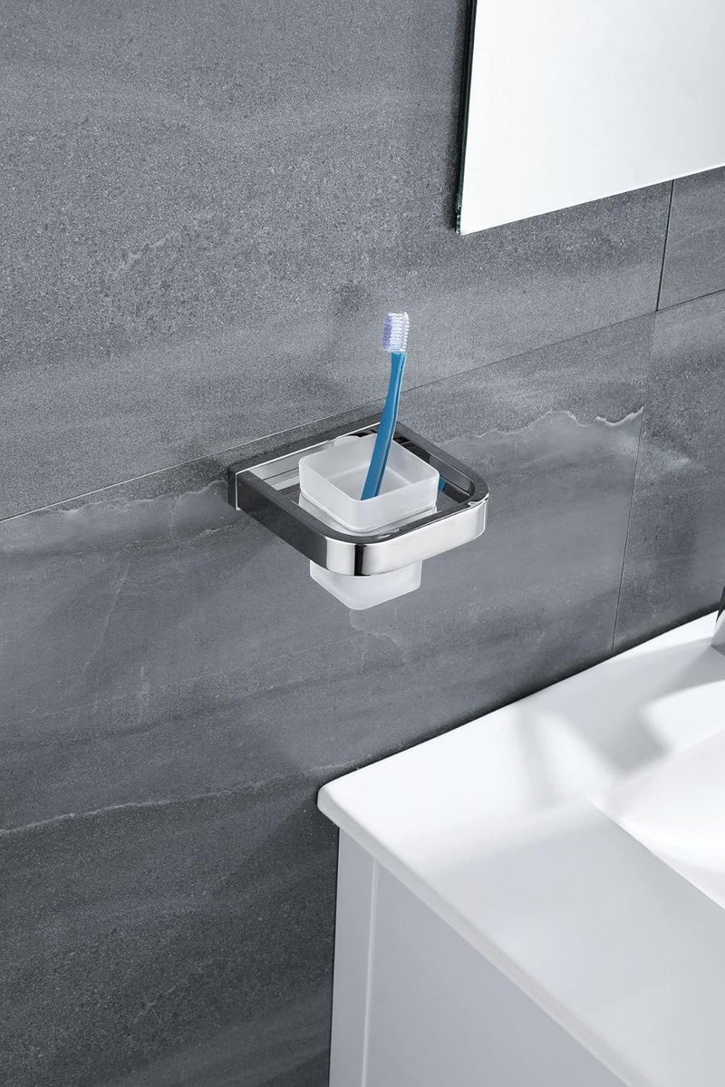 PERK Tumbler Holder Stainless Steel Grade - 304 in AXN Series Toothbrush Holder for Bathroom Bathroom Accessories (Chrome) - Image 5