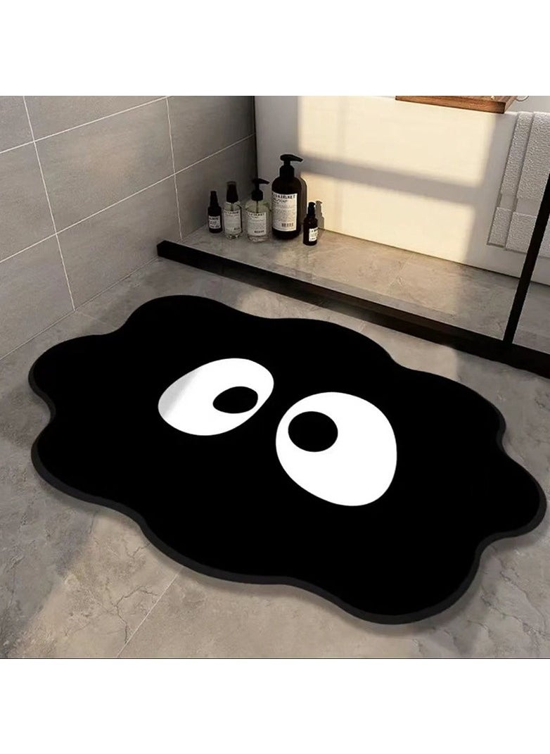 Via Saffi Ramadan Non Slip Bath Mat 40×60cm,Anti-slip Bath Rugs,Diatomite Bathroom Mats,Cute Eyes Design(B006)  - Image 1