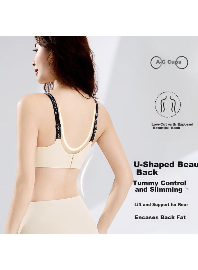 LANG SHA Langsha Women's Small Bust Push-up Soft Support Wireless Bra Lift Anti-sagging Anti-spread Seamless Underwear - Image 2
