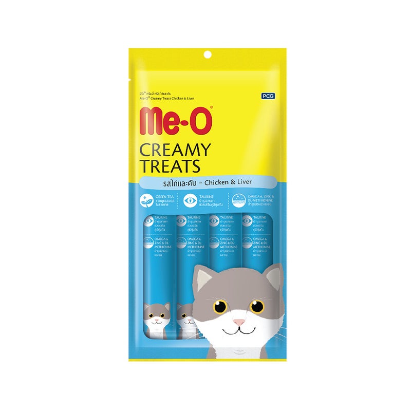 Me-O Creamy Treats Chicken & Liver Cat Treats - 60 g