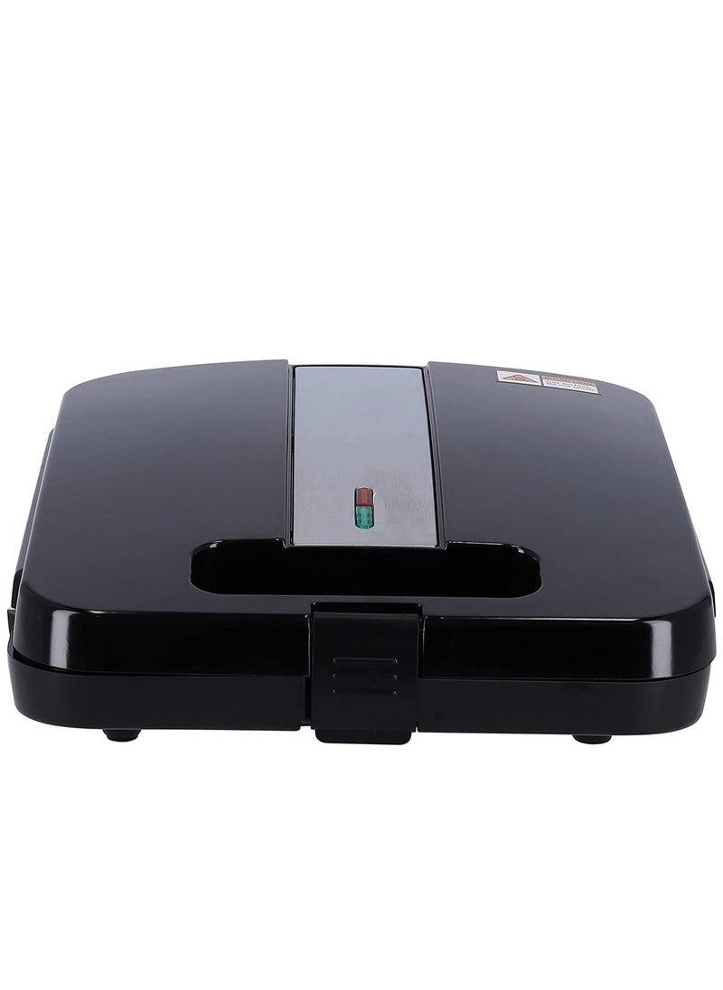 REFURA - 4 Slice Grill & Sandwich Maker with Dual Indicator, Temperature Control, Removable Drip Tray | 1400W RE-911 | Kitchen Appliance - Image 1