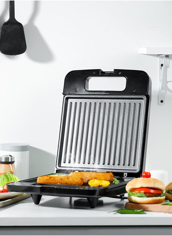 REFURA 4 Slice Grill & Sandwich Maker with Dual Indicator, Temperature Control, Removable Drip Tray | 1400W RE-911 | Kitchen Appliance  - Image 1