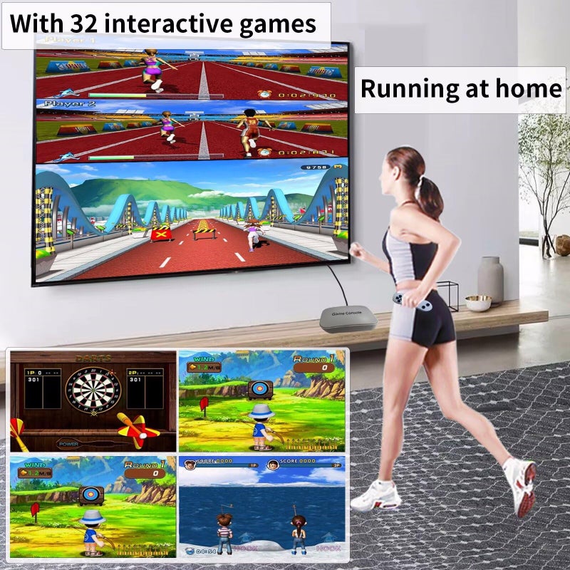 YRPRSODF TV Game Console Built in 100+ Gam ES, Video Game Machine with 2.4G Wireless Gamepad Somatosensory Control, USB Plug and Play, Kid & Adult Interactive& Puzzle Games,Grey - Image 3