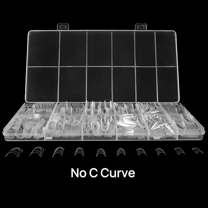 JUSTOTRY 800 Pcs Clear Coffin Nail Tips No GlueLady French Style Nails Tip SetHalf Cover Fake Nails Tips for WomenAcrylic Square Long Tip Nail for Nails Art and DIY Nail Designs - Image 2