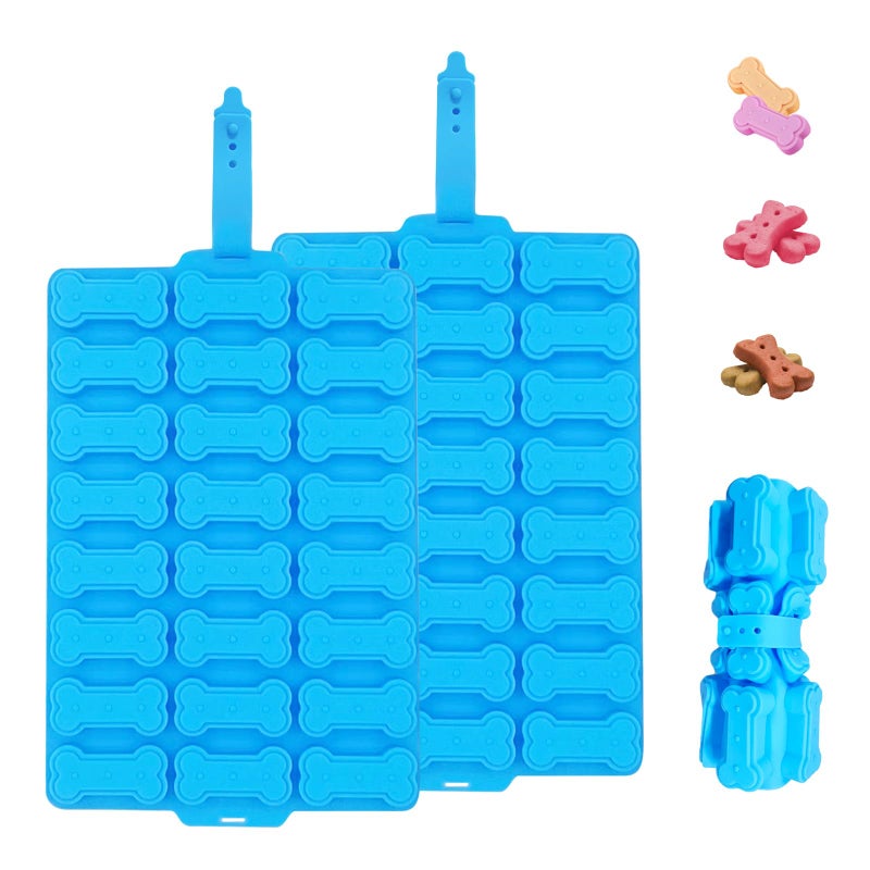 Ecerangus 2 PCS Gummy Bear Candy Molds Silicone, 152 Cavity Bear Shape Mini Silicone Gummy Molds for Chocolate, Candy, Biscuits, Cookie, Jelly,Fondant,Ice Cube,Pet Dog Treats Mold - Image 1