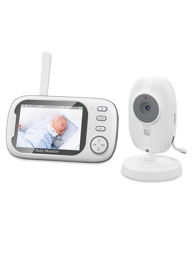 3.5 inch LCD Display Wireless Babies Video Monitor With Night Vision Temperature Monitoring