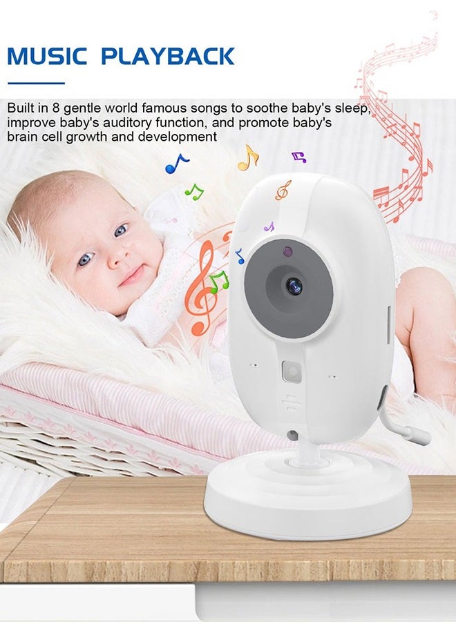 3.5 inch LCD Display Wireless Babies Video Monitor With Night Vision Temperature Monitoring