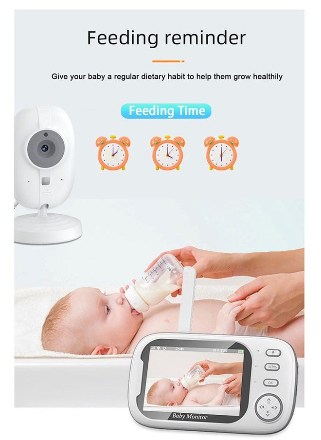 XiuWoo 3.5 inch LCD Display Wireless Babies Video Monitor With Night Vision Temperature Monitoring  - Image 4