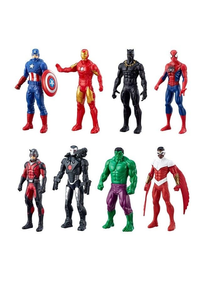 TRANSFORMERS - Marvel Avengers Action Figures Iron Man Hulk Black Panther Captain America Spider Man Ant Man War Machine & Falcon! (8) - Image 1