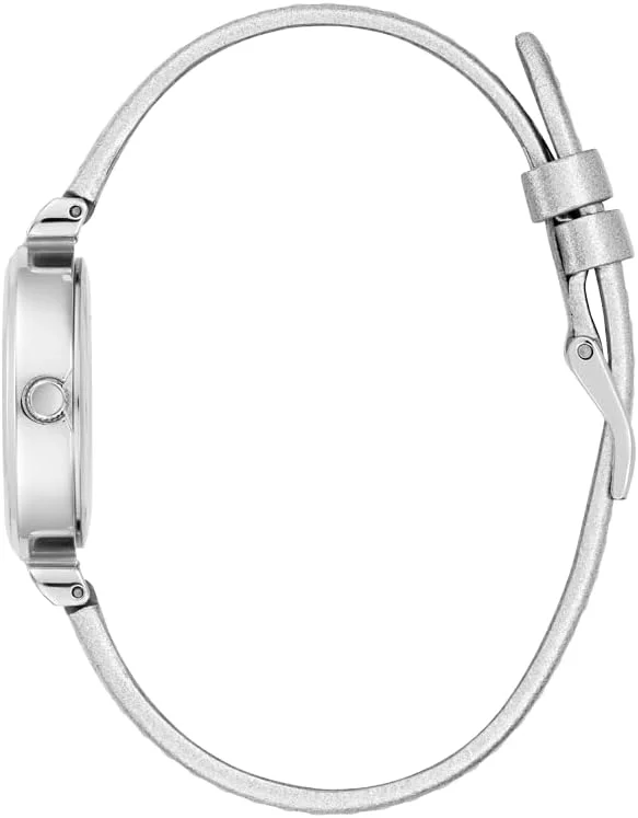 جس Guess Women's 28mm Watch - Silver Strap Silver Dial