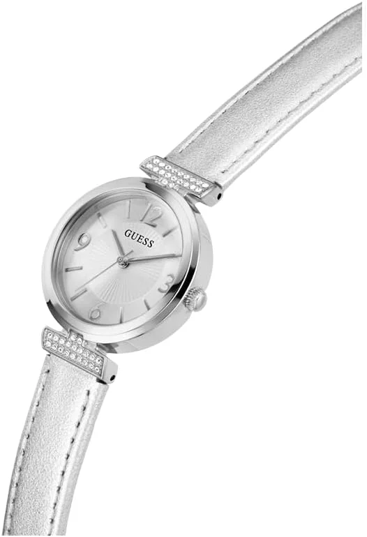 GUESS Guess Women's 28mm Watch - Silver Strap Silver Dial