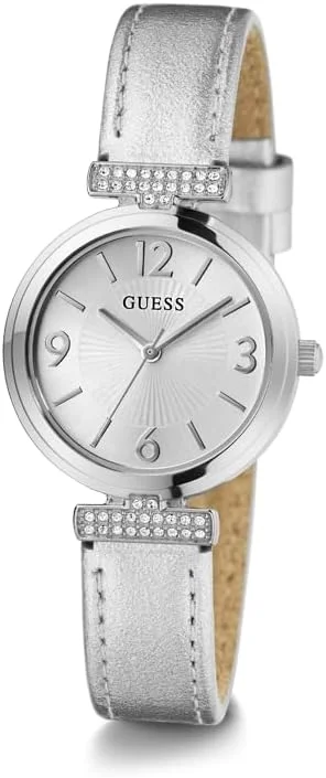 GUESS Guess Women's 28mm Watch - Silver Strap Silver Dial