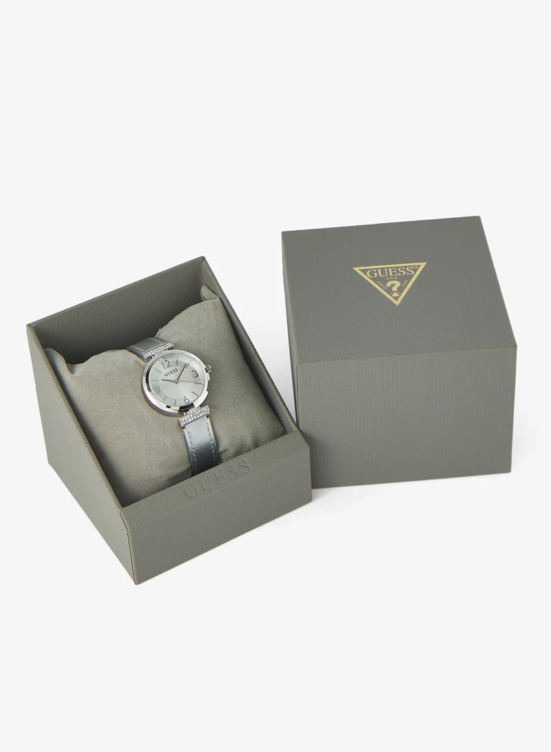 GUESS Guess Women's 28mm Watch - Silver Strap Silver Dial