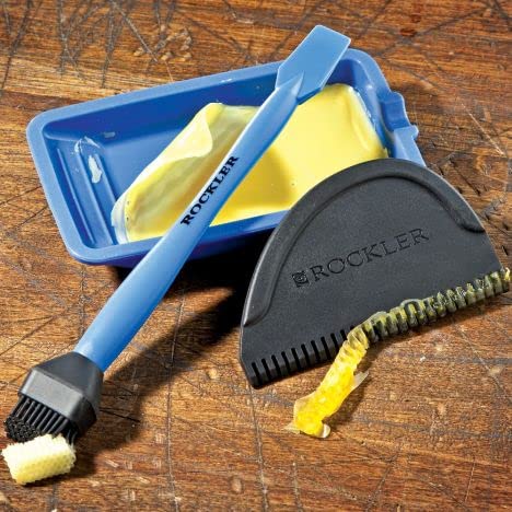 Rockler Silicone Glue Applicator Kit (3 Piece) - Glue Applicator Set Includes Glue Brush, Glue Tray, & Glue Spreader – Rinse Woodworking Glue Applicator Kit w/Water - Not Safe for Food Use - Image 3