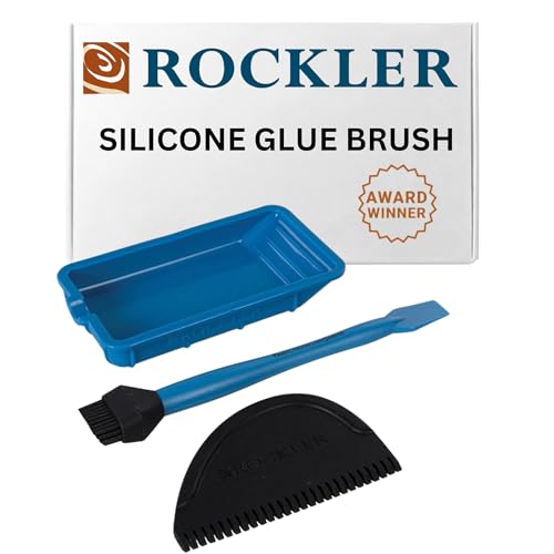 Rockler Silicone Glue Applicator Kit (3 Piece) - Glue Applicator Set Includes Glue Brush, Glue Tray, & Glue Spreader – Rinse Woodworking Glue Applicator Kit w/Water - Not Safe for Food Use - Image 1