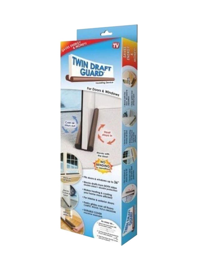 Generic Twin Draft Door Guard - Brown 