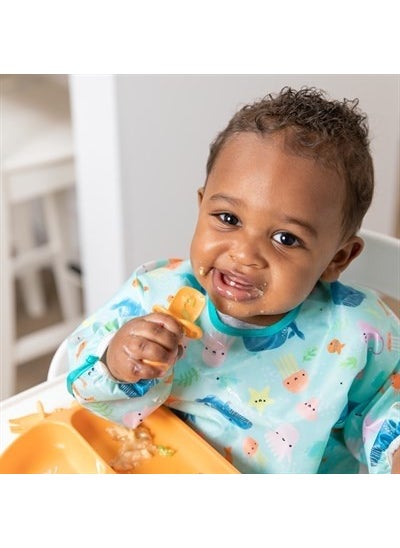 BUMKiNs Long Sleeve Apron (6-24 Months) - Ocean Life  - Image 2