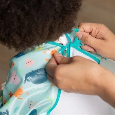 بمبكنز Long Sleeve Apron (6-24 Months) - Ocean Life