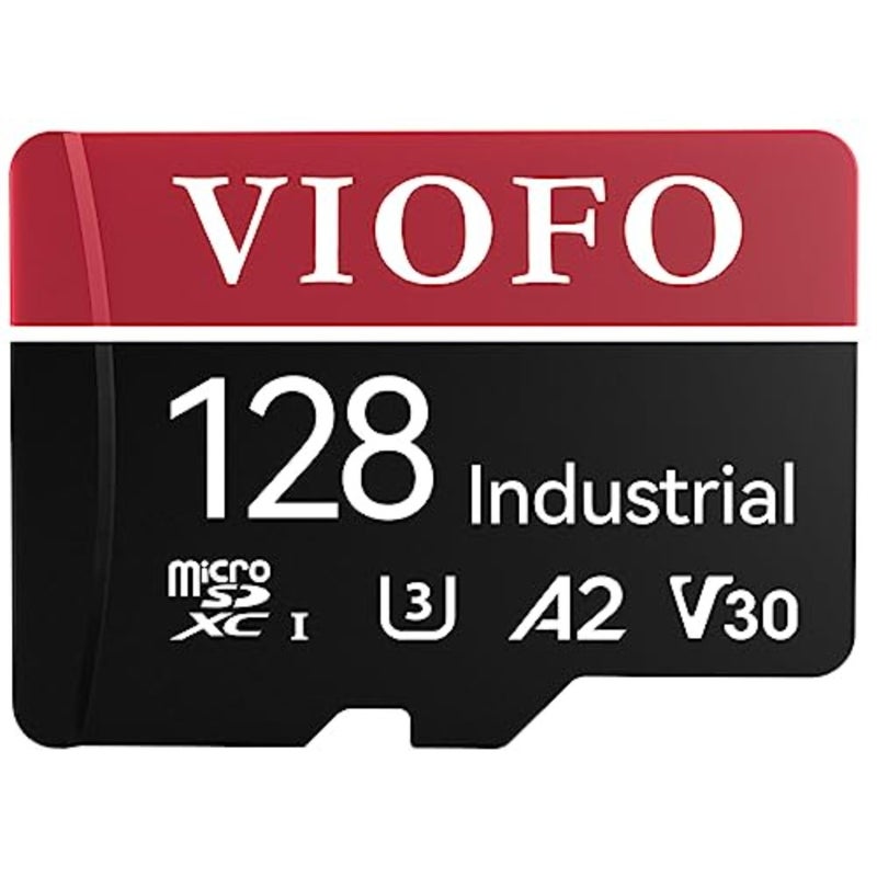 VIOFO 128GB Industrial Grade microSD Card, U3 A2 V30 High Speed Memory Card with Adapter, Support Ultra HD 4K Video Recording - Image 1